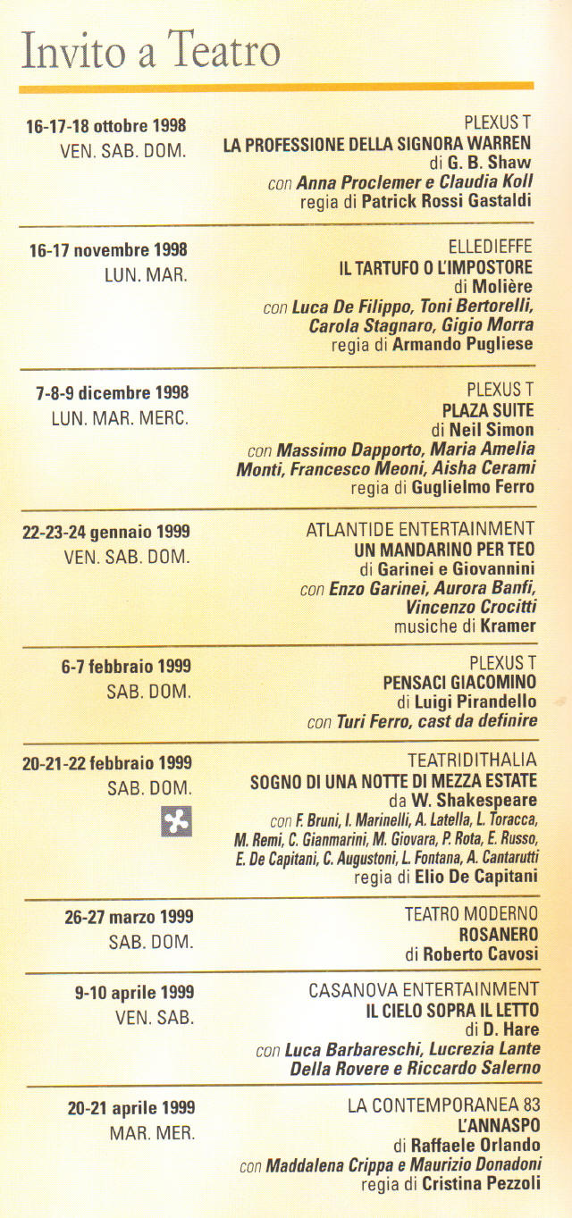 Cagnoni Vigevano Stagione 1998-1999